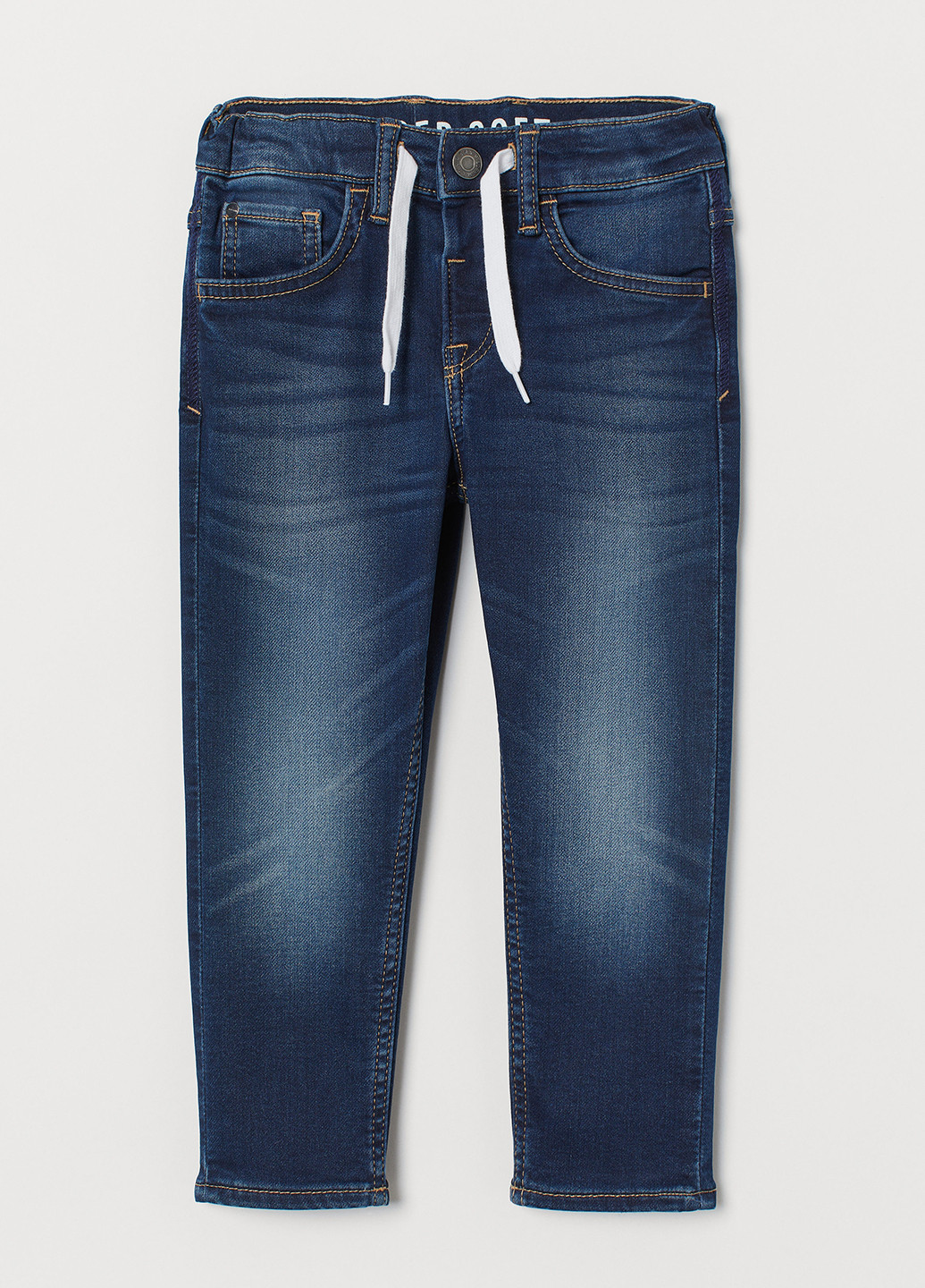 Темно-синие демисезонные джоггеры джинсы H&M