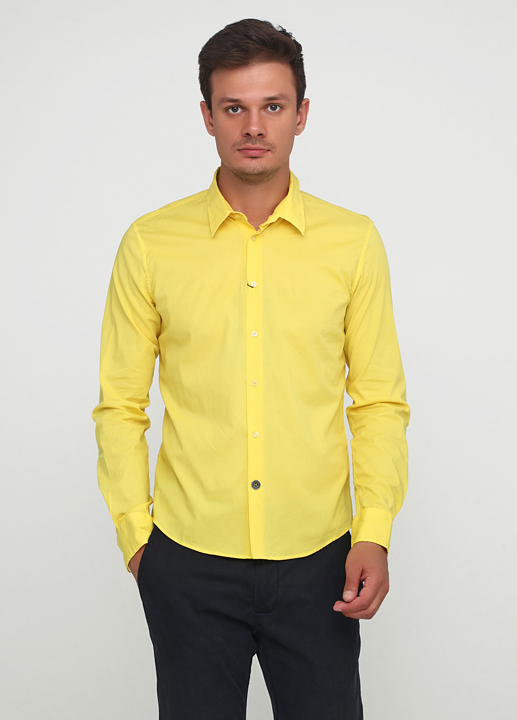 Желтая кэжуал рубашка с рисунком Richmond Denim