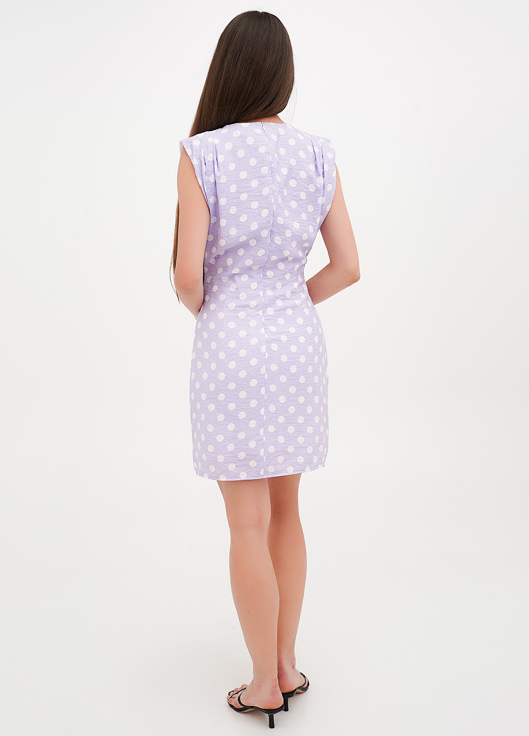 Лиловое кэжуал платье силуэтная Babylon в горошек