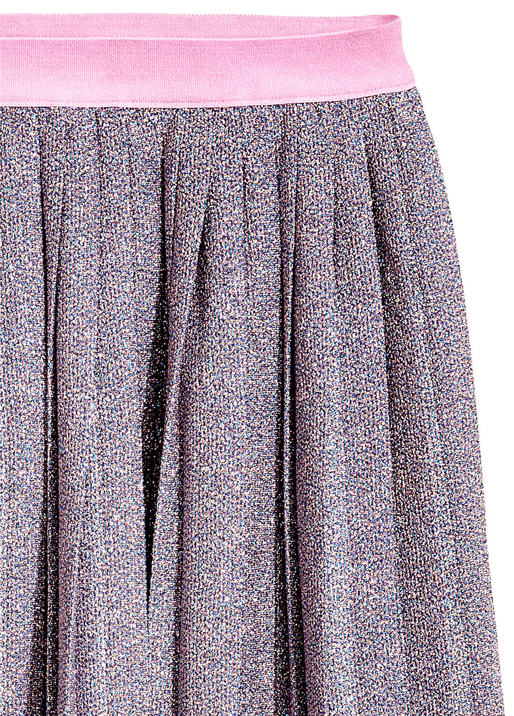 Сиреневая кэжуал меланж юбка H&M плиссе