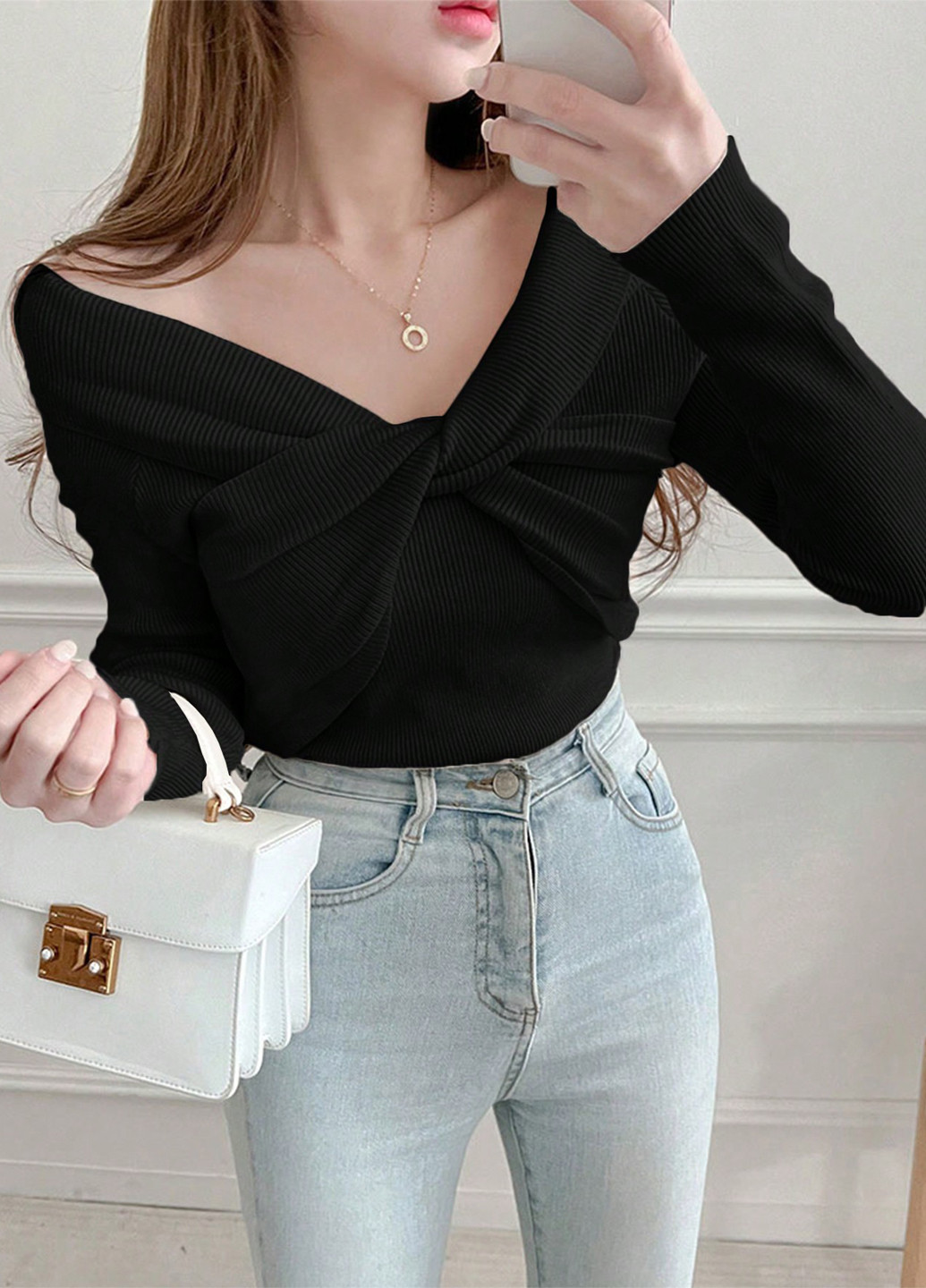 Чорний демісезонний пуловер пуловер SHEIN