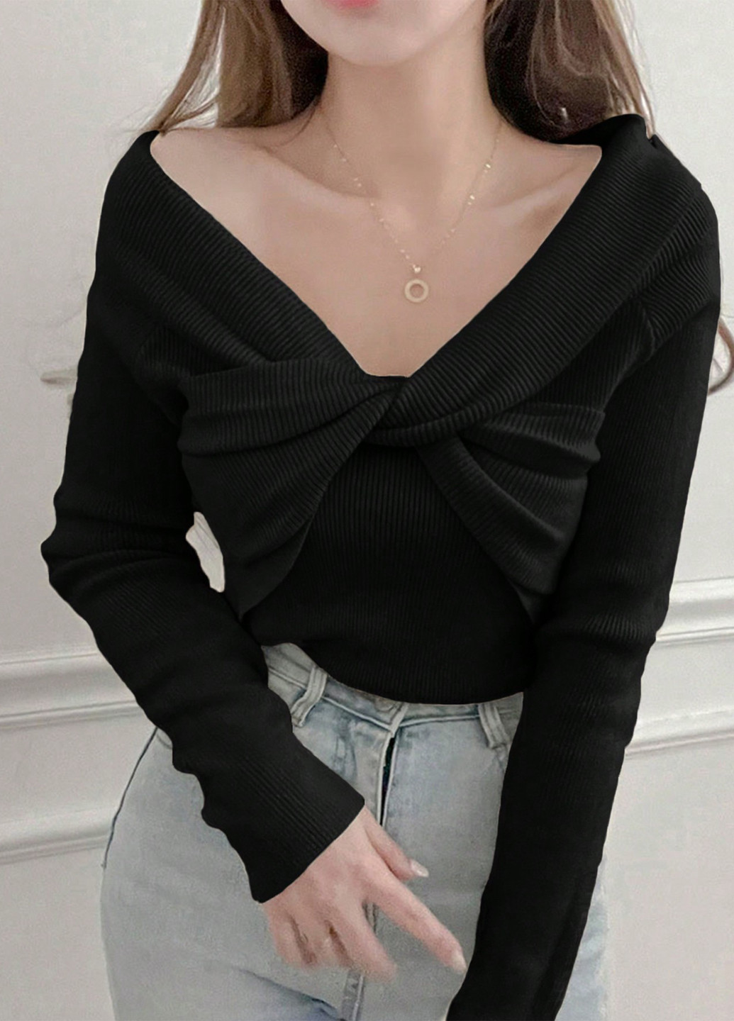 Чорний демісезонний пуловер пуловер SHEIN