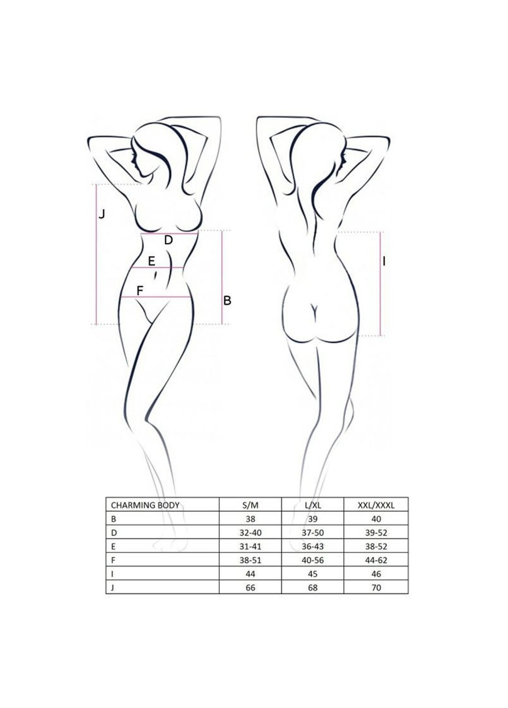 Боди CHARMING BODY black L/XL - Passion (255457805)