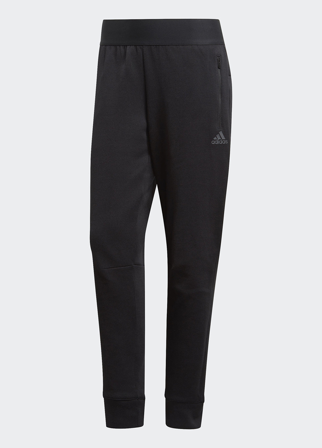 Черные спортивные демисезонные зауженные брюки adidas