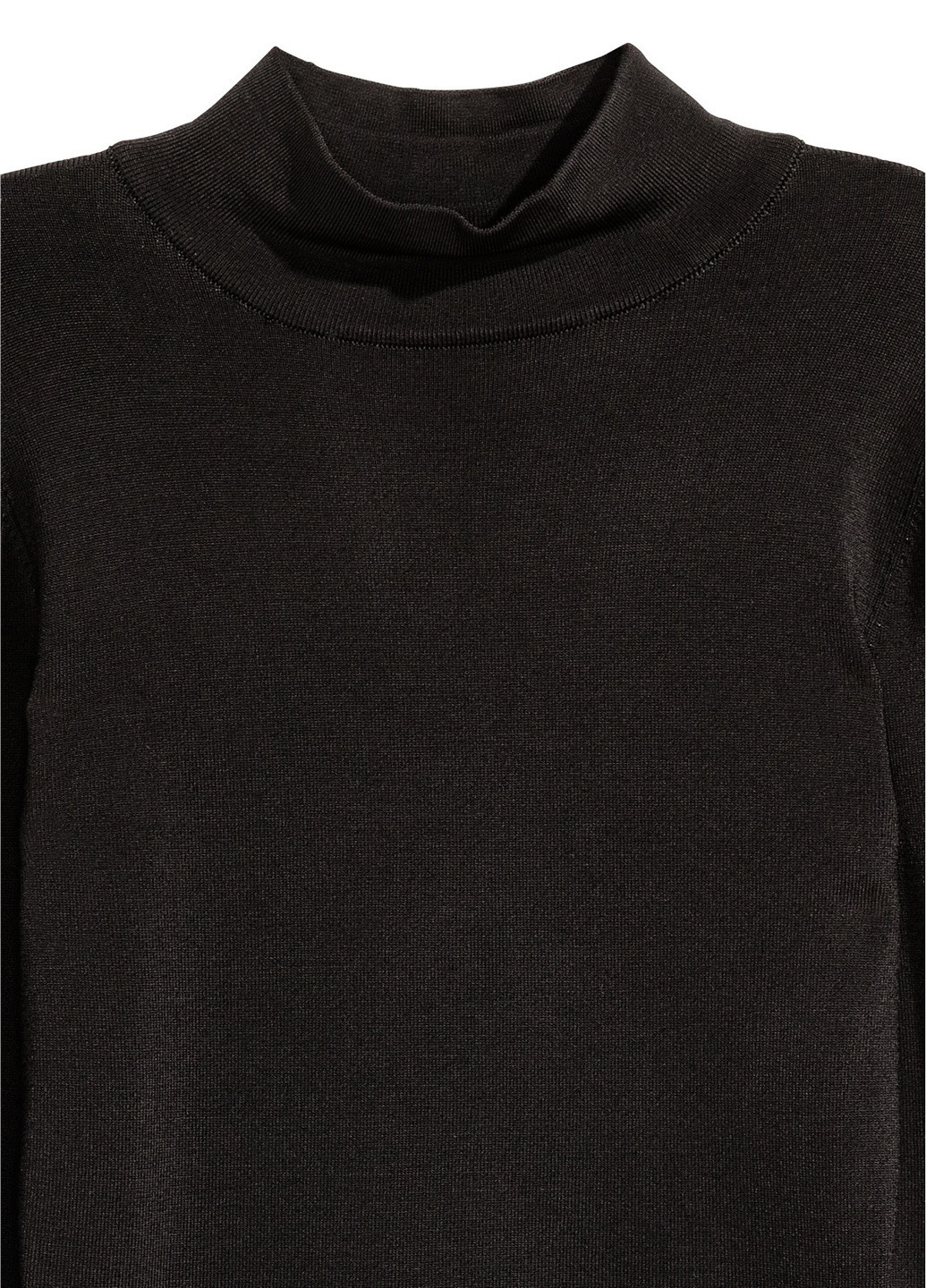 Гольф H&M однотонний чорний кежуал віскоза