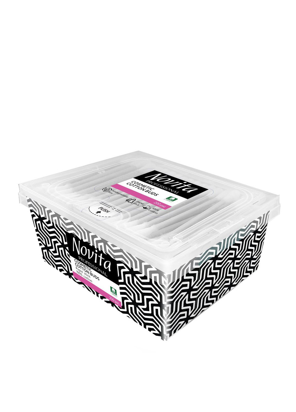 Ватні палички Professional в картоннній коробці 200 шт Novita (303207414)