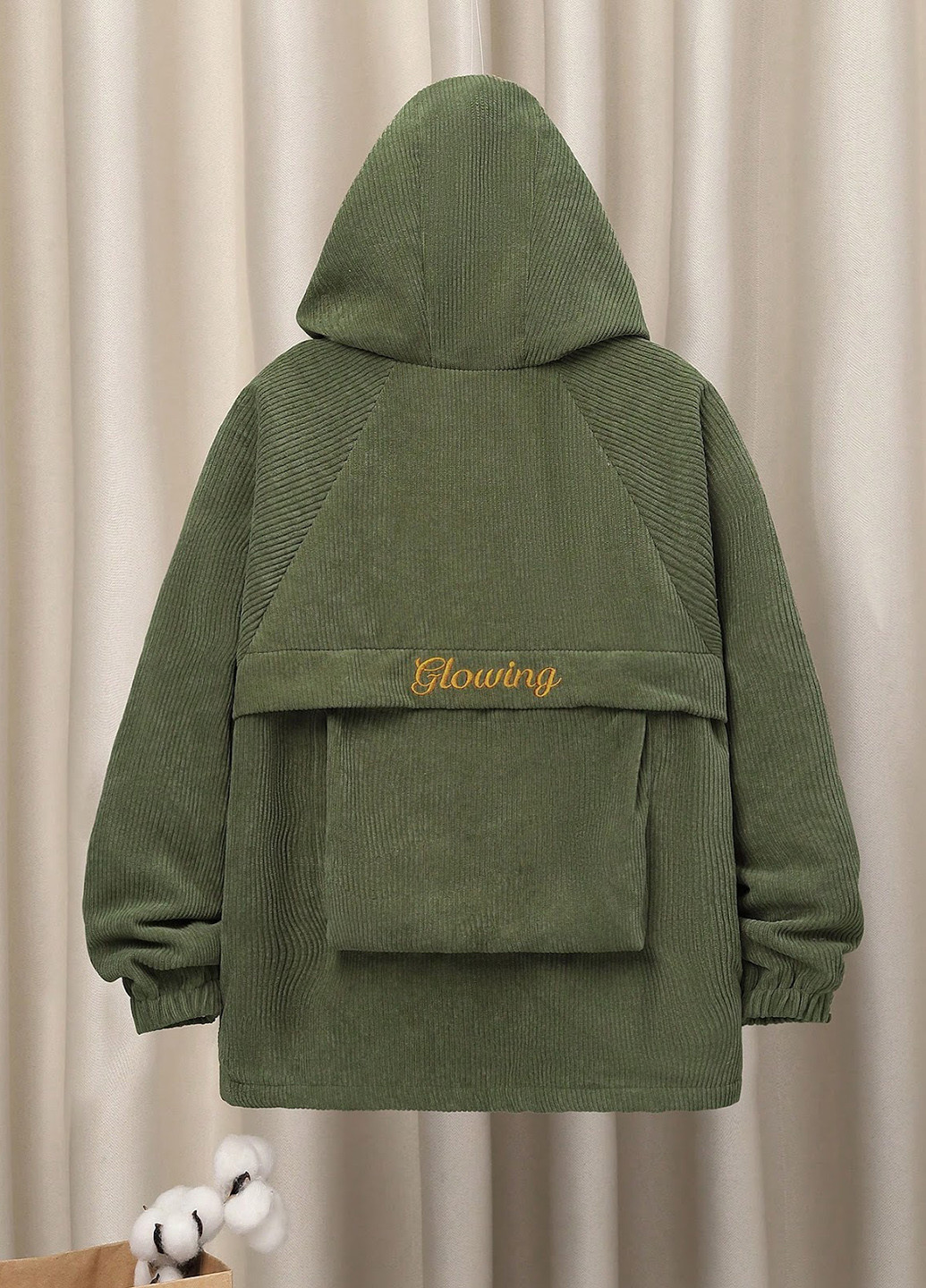 Оливкова (хакі) демісезонна куртка SHEIN