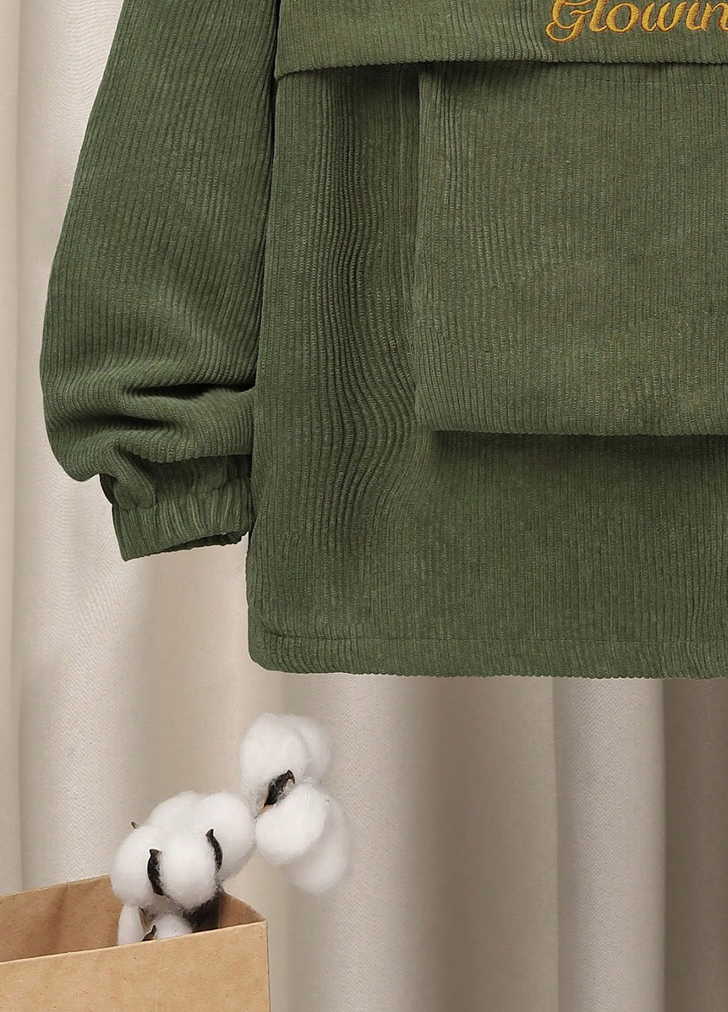 Оливкова (хакі) демісезонна куртка SHEIN