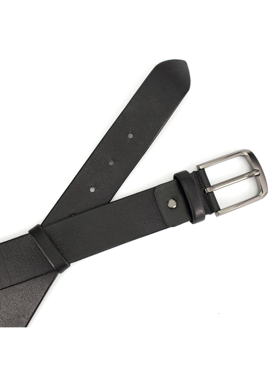 Ремень мужской кожаный батал 4 см черный KB-40 (150 см) 105 King's Belt (204850341)