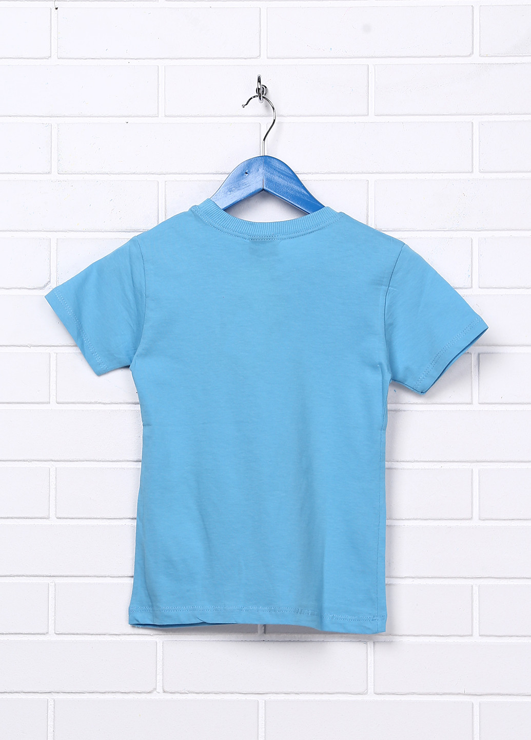 Голубая летняя футболка с длинным рукавом Enes