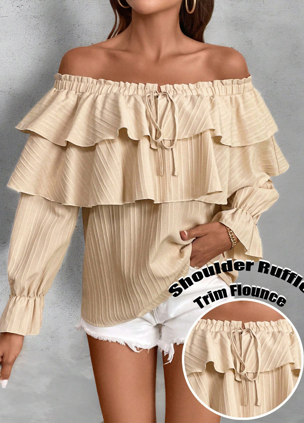 Кремова блуза SHEIN