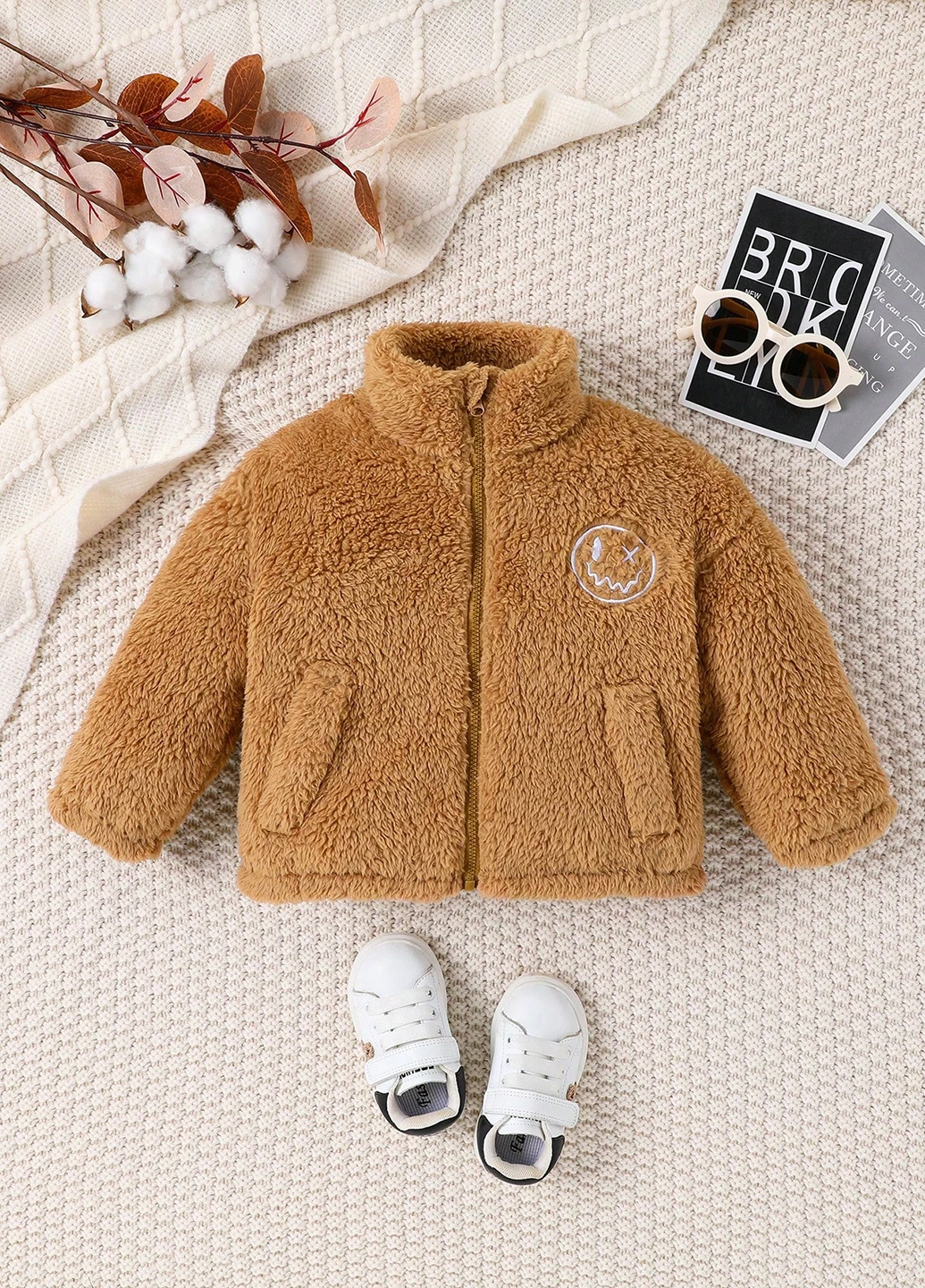 Коричневое демисезонное Пальто оверсайз SHEIN