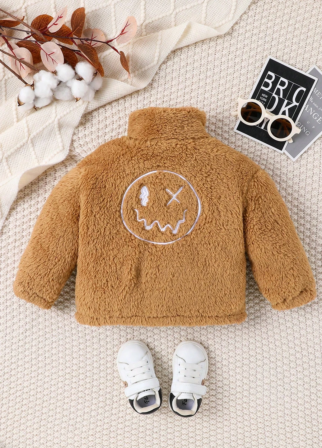 Коричневое демисезонное Пальто оверсайз SHEIN