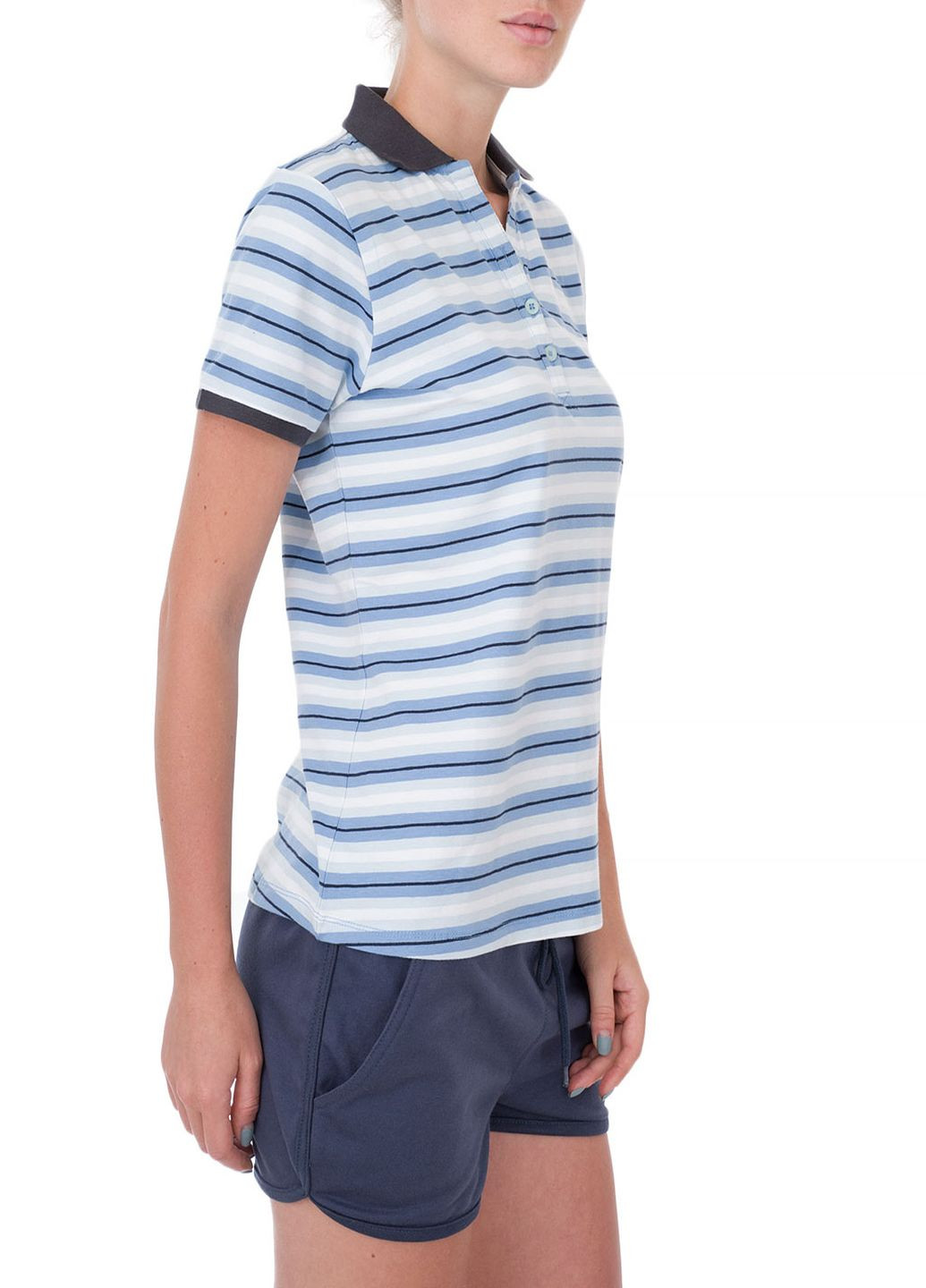 Синяя женская футболка-поло E-Bound