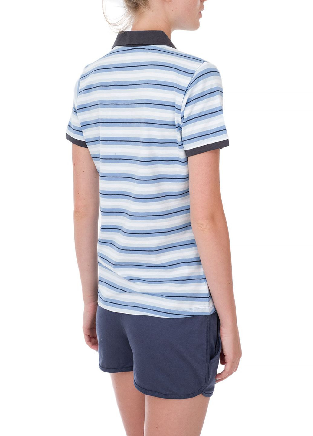 Синяя женская футболка-поло E-Bound