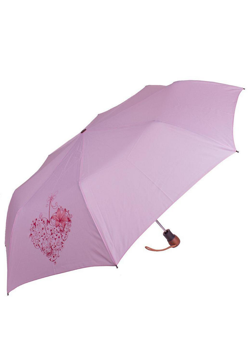 Рожева складна парасолька напівавтомат 100 см Airton (197766399)
