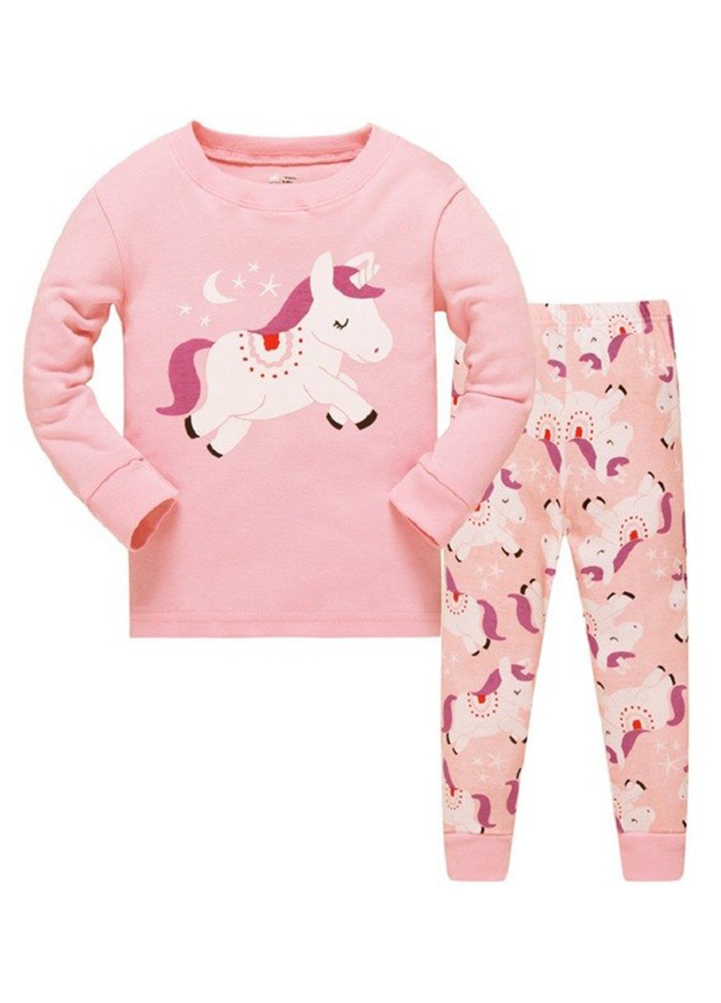 Розовая всесезон пижама (лонгслив, брюки) Xiaomiya