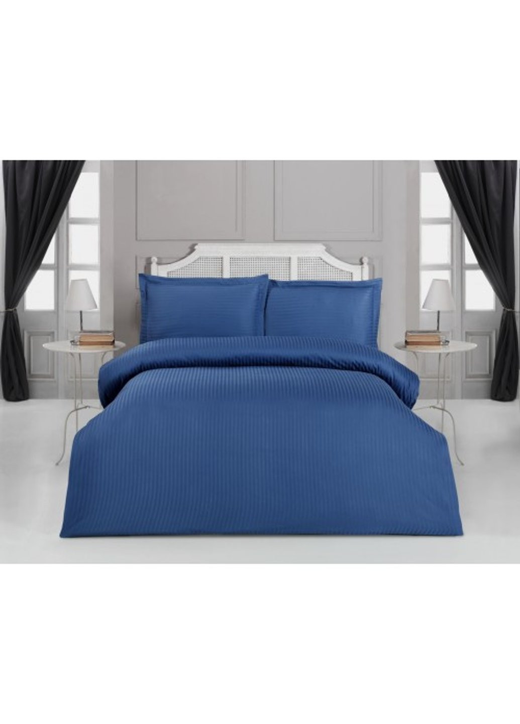 Постільна білизна сімейна однотонна Sole AR-A107072-Blue 240x220 см Arya (254782885)