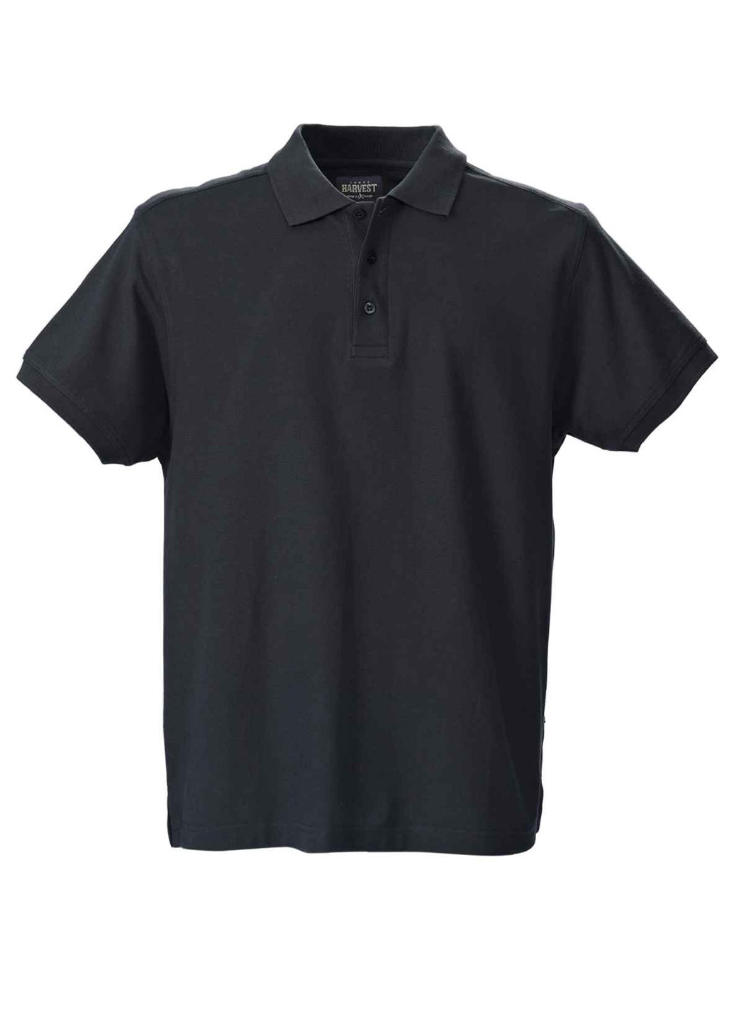 Черная футболка-поло для мужчин James Harvest однотонная