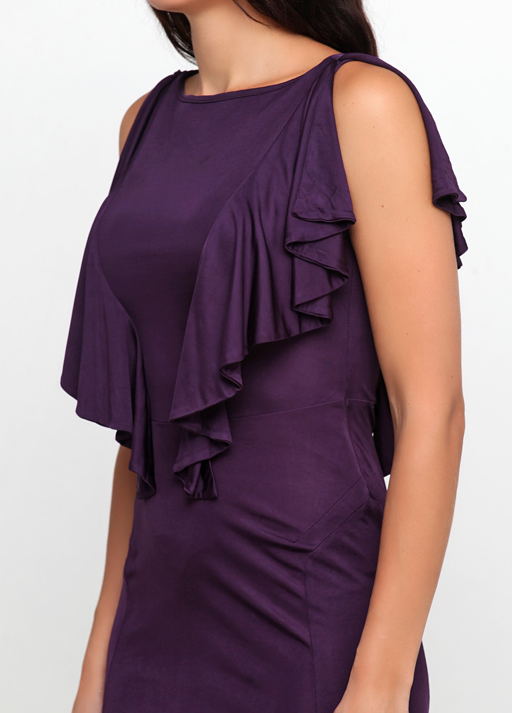 Темно-фиолетовое кэжуал платье Banana Republic однотонное