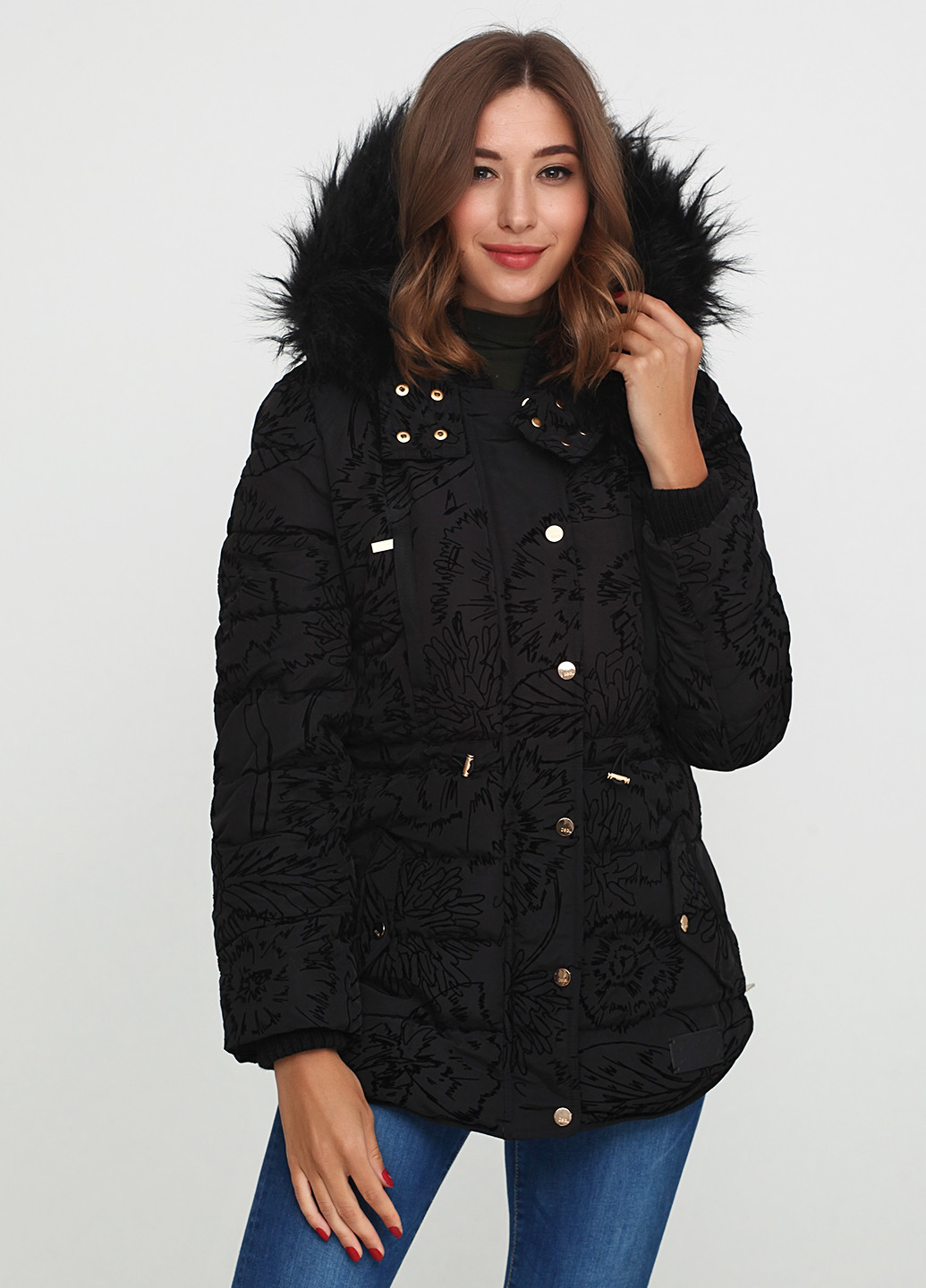 Черная зимняя куртка Desigual