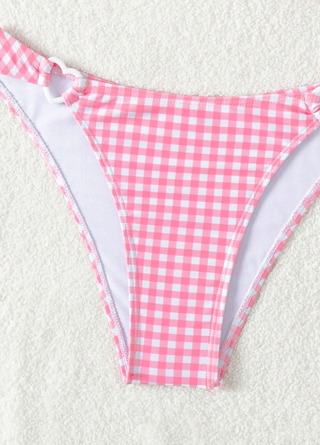 Розовый летний купальник (лиф, трусики) раздельный SHEIN