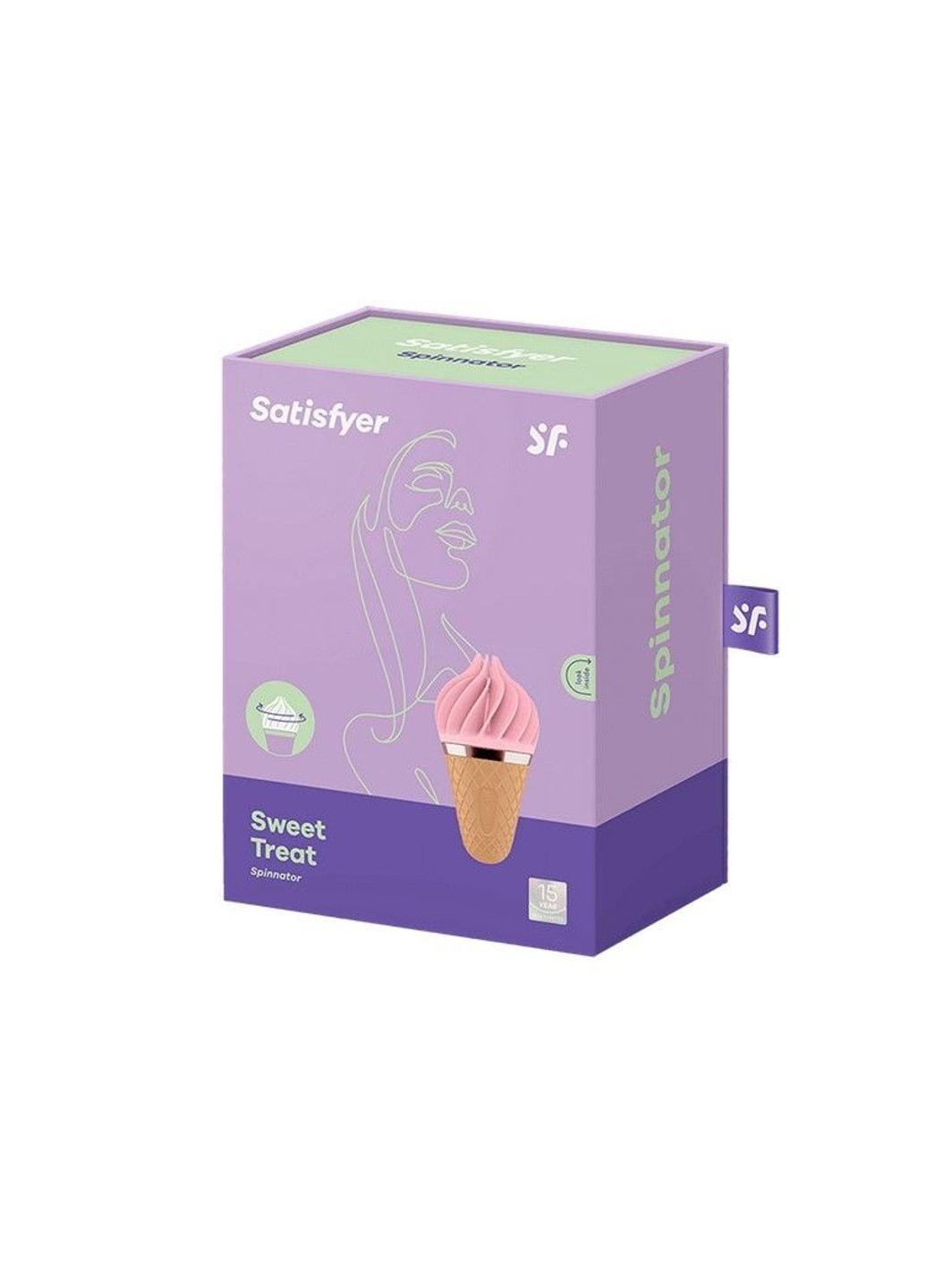 Мороженка спиннатор Lay-On - Sweet Treat Pink/Brown, 10 режимов работы, водонепроницаемая Satisfyer (256537595)