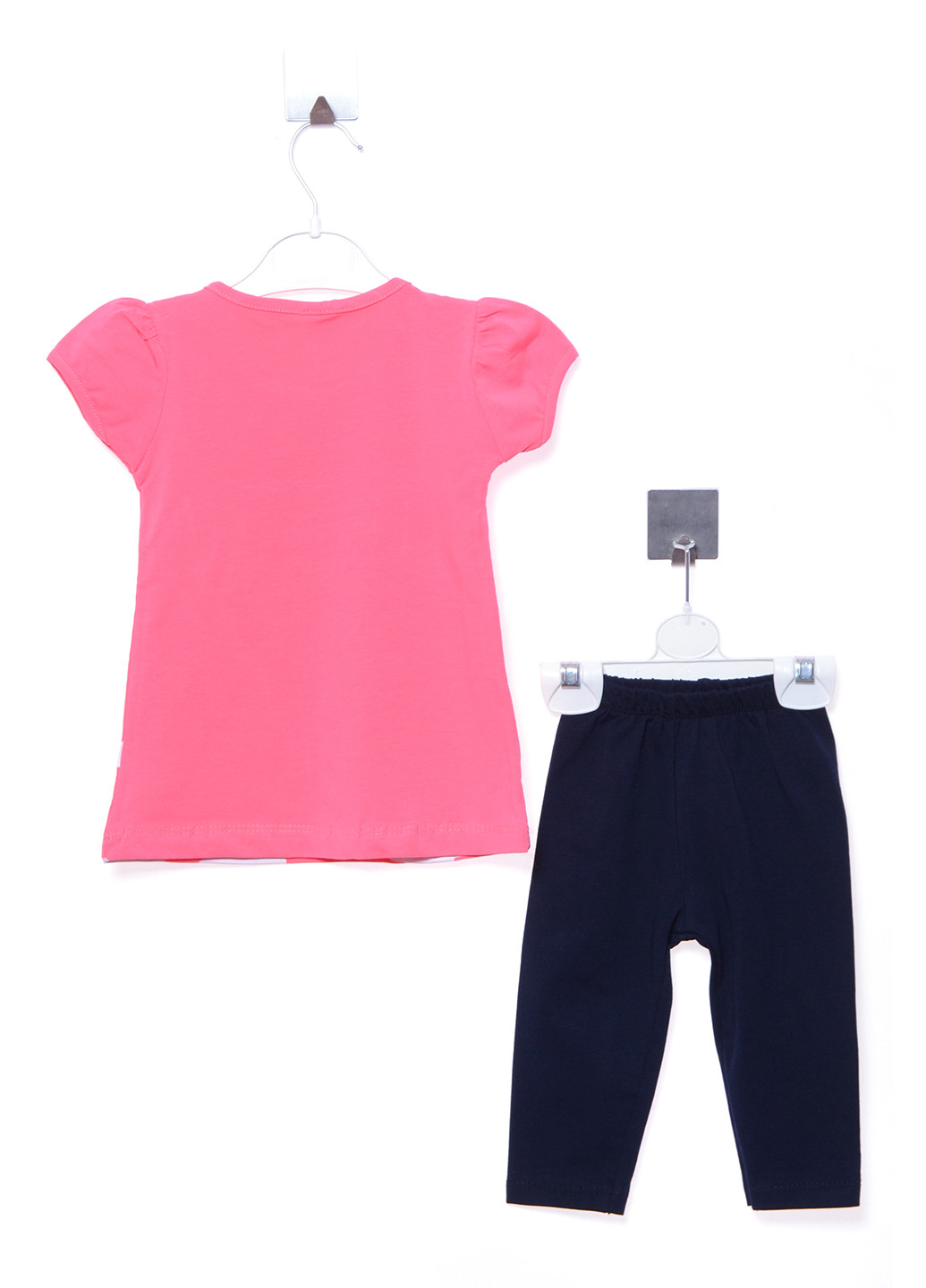 Рожевий літній комплект (футболка, легінси) Kucuk Mix