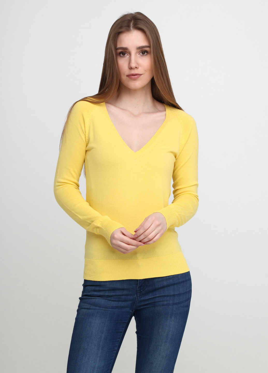Желтый демисезонный пуловер пуловер Zara