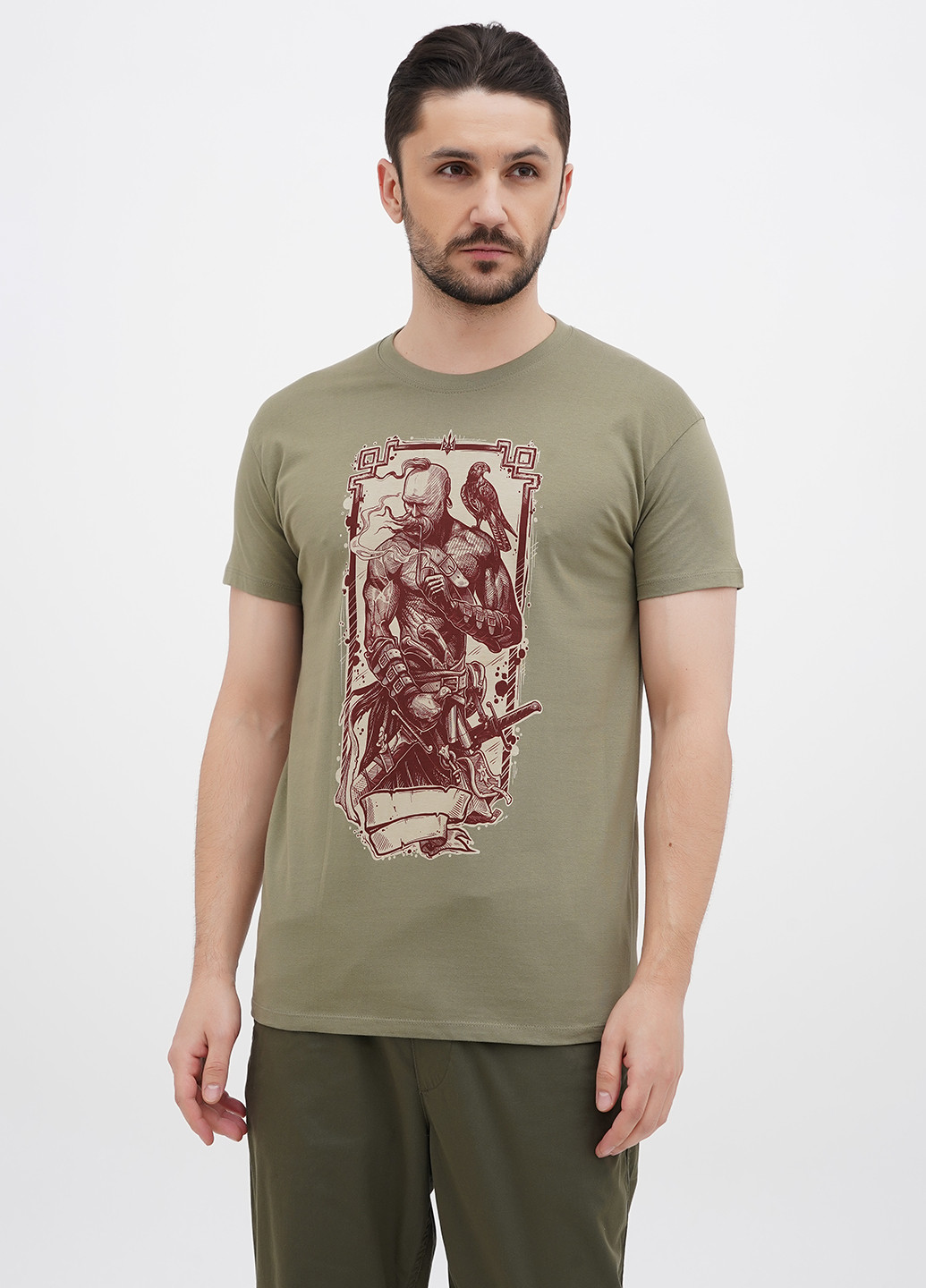 Хакі (оливкова) футболка Sol's