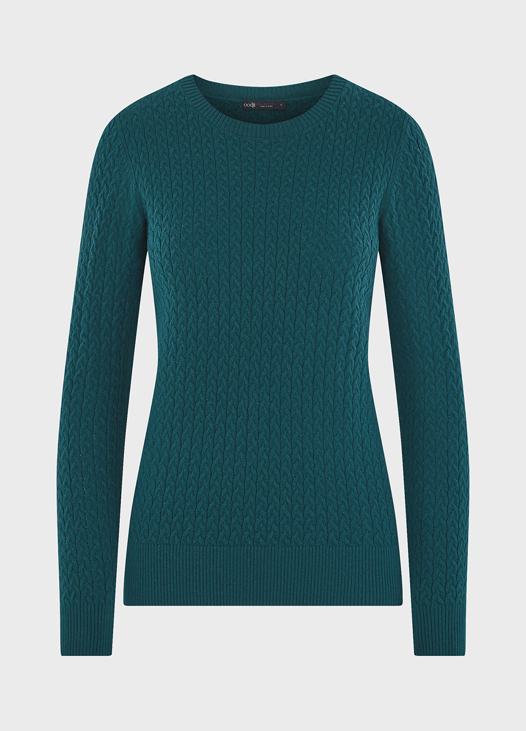 Зеленый демисезонный свитер джемпер Oodji