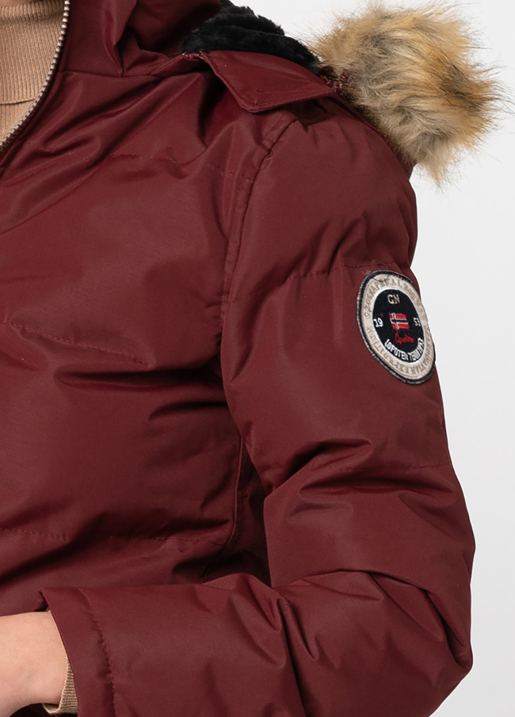 Бордовая зимняя куртка Geographical Norway