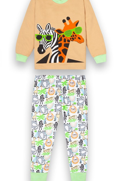 Оранжевая всесезон детская пижама для мальчика Габби