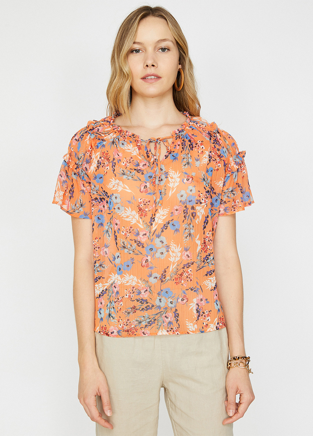 Персикова літня блуза KOTON