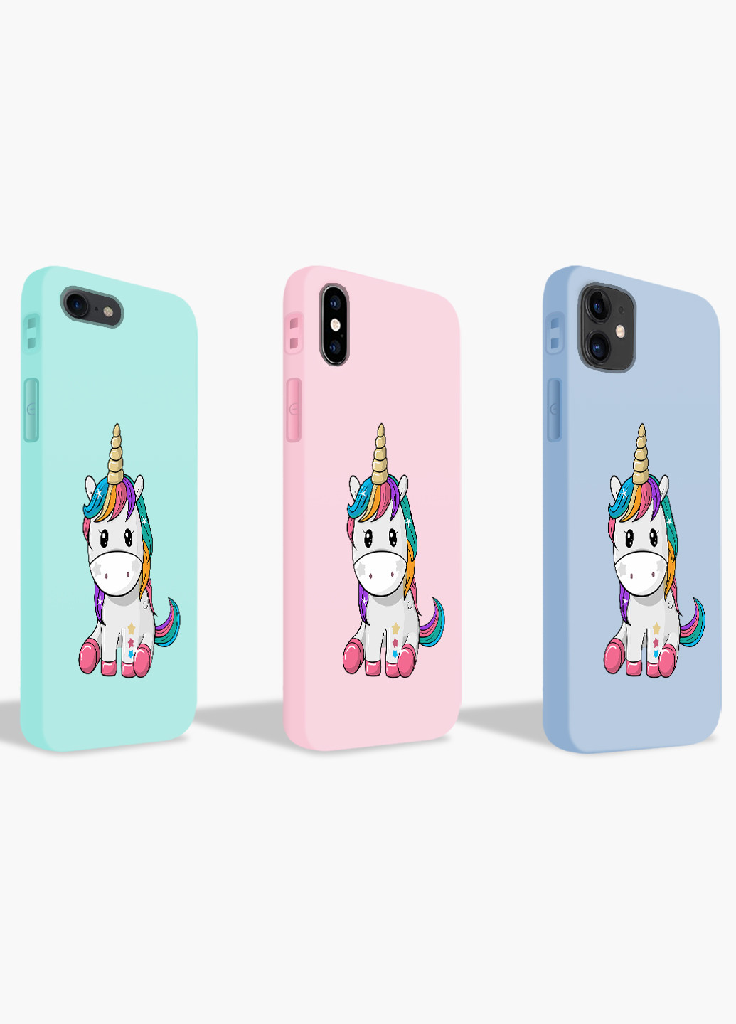 Чехол силиконовый Apple Iphone 8 Единорог (Unicorn) Белый (6151-1390) MobiPrint (219534595)
