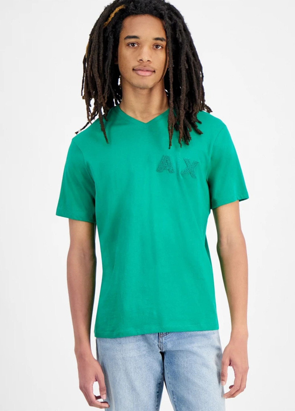 Зеленая футболка Armani Exchange