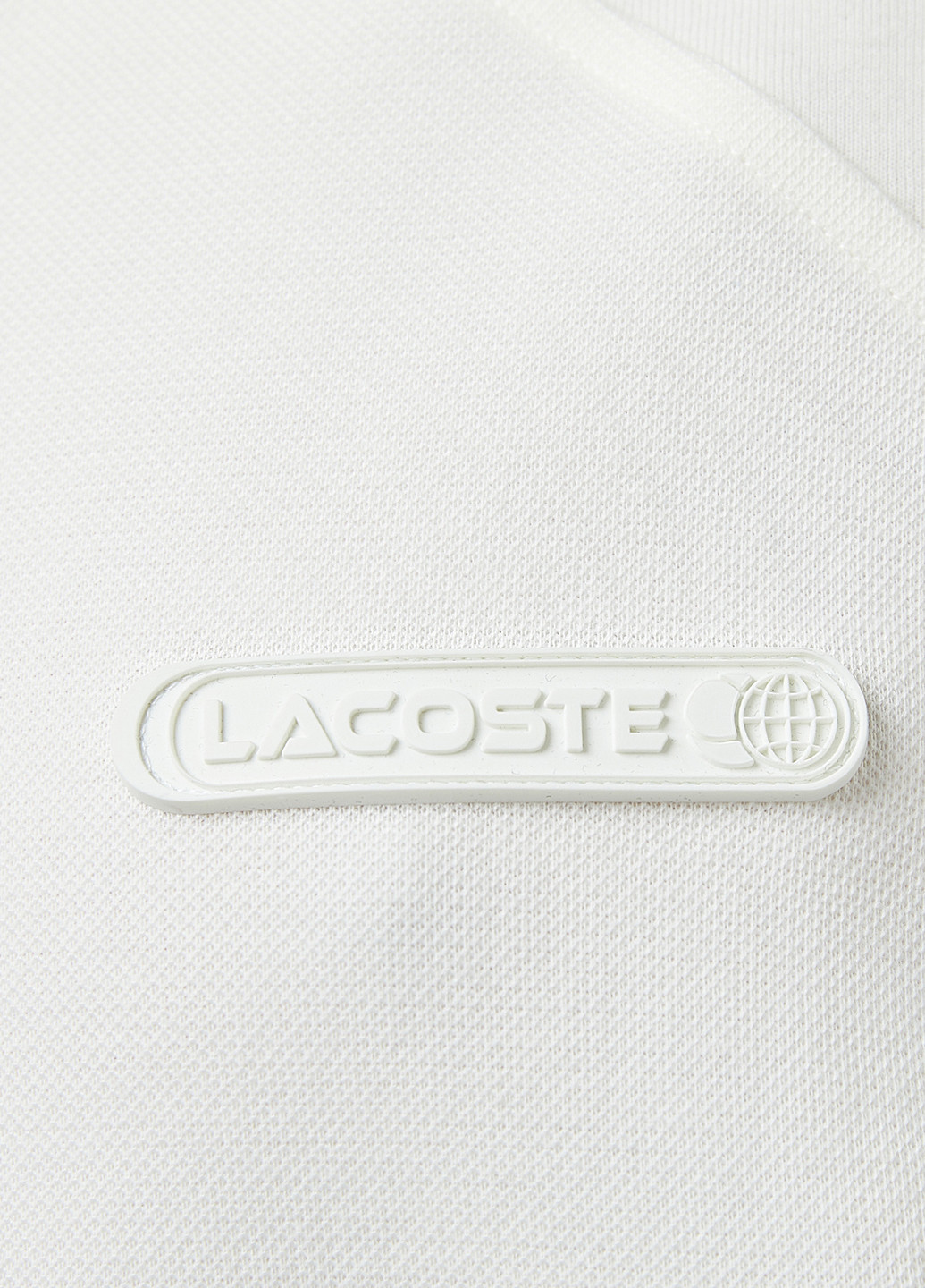 Белый свитшот Lacoste однотонный нашивки (329694358)