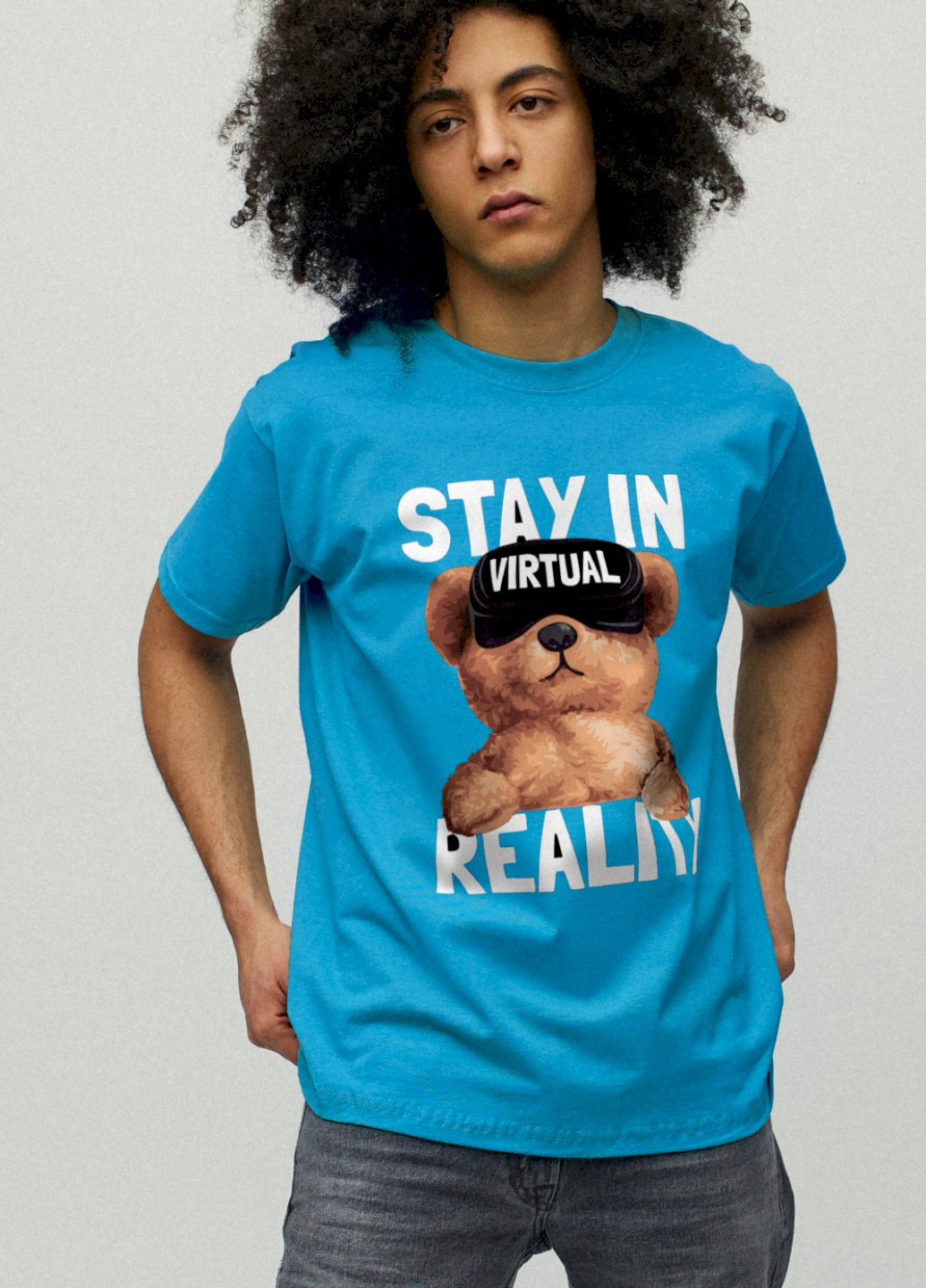 Світло-синя футболка чоловіча YAPPI