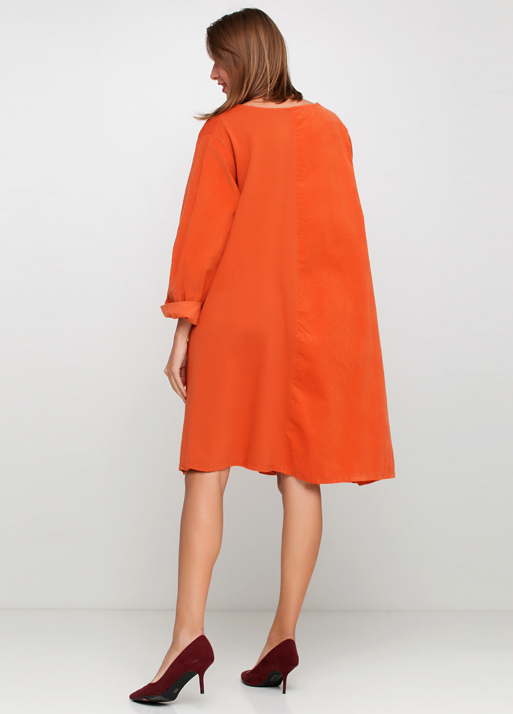 Оранжевое кэжуал платье Made in Italy однотонное