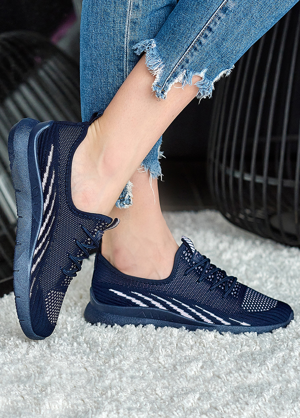 Синие демисезонные кроссовки женские летние из текстиля синие 1391525099 Gipanis