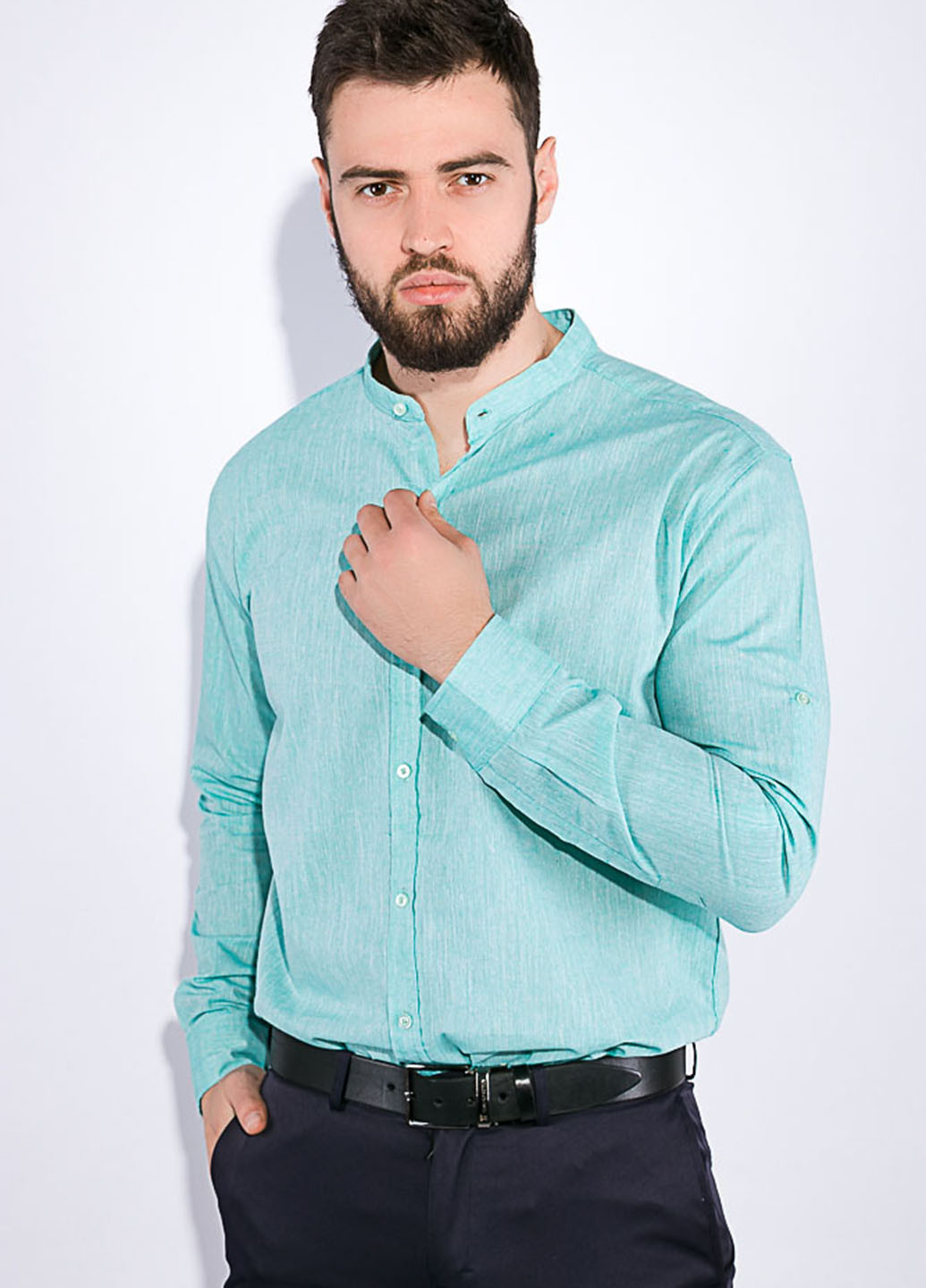 Мятная кэжуал рубашка Time of Style