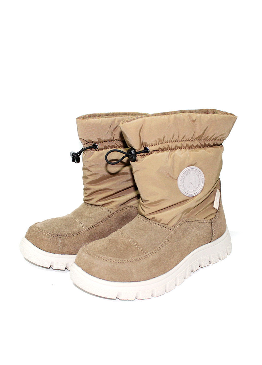 Темно-бежевые зимние полусапоги Naturino