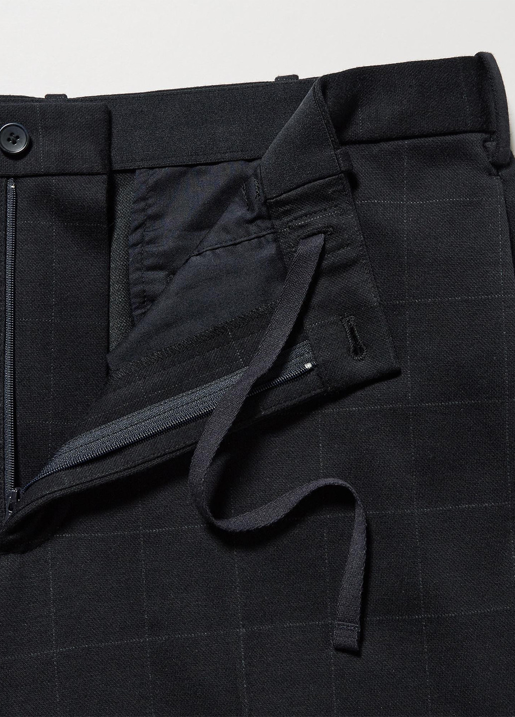 Черные кэжуал демисезонные прямые брюки Uniqlo
