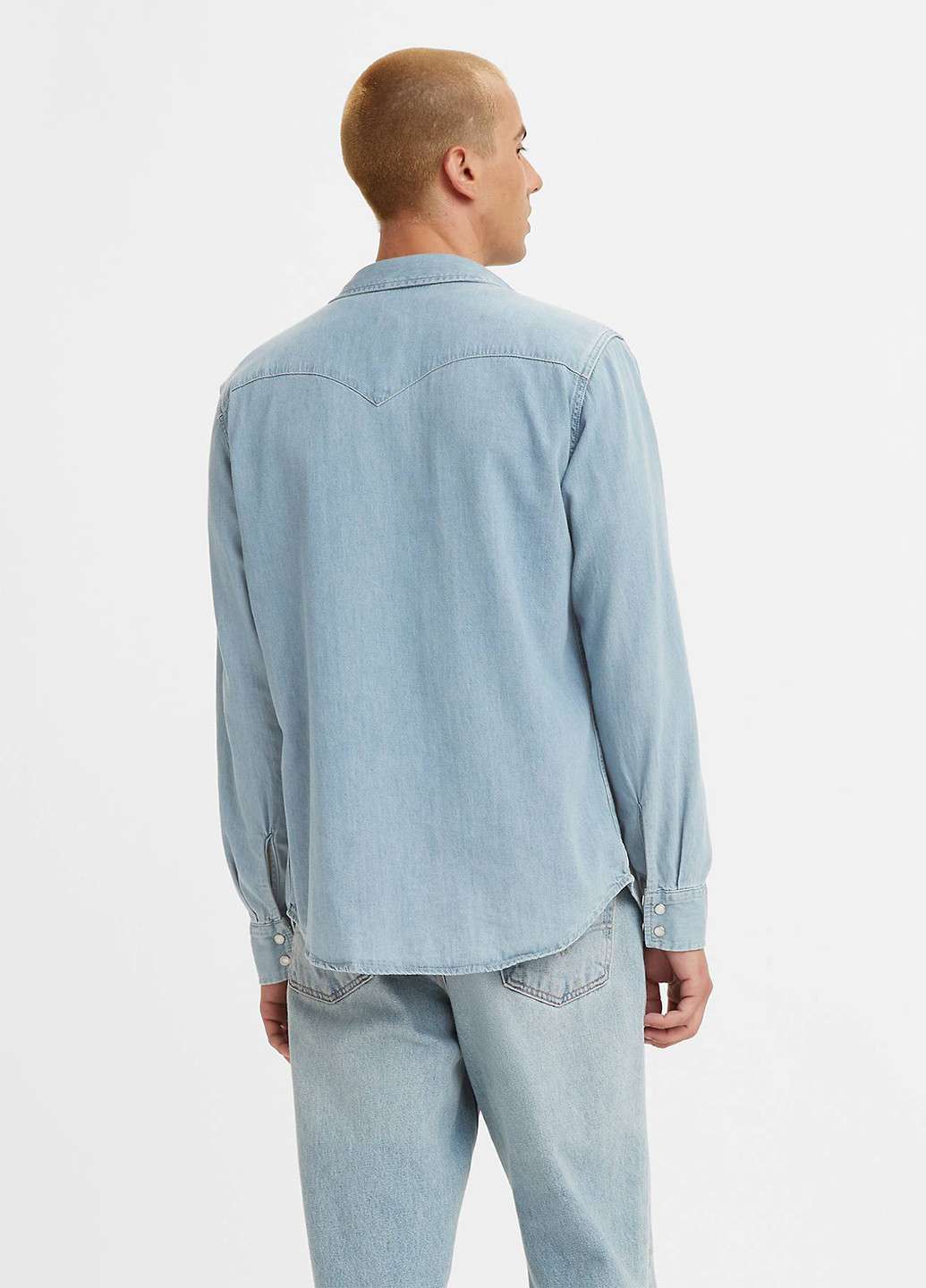 Голубой кэжуал, джинсовая рубашка однотонная Levi's