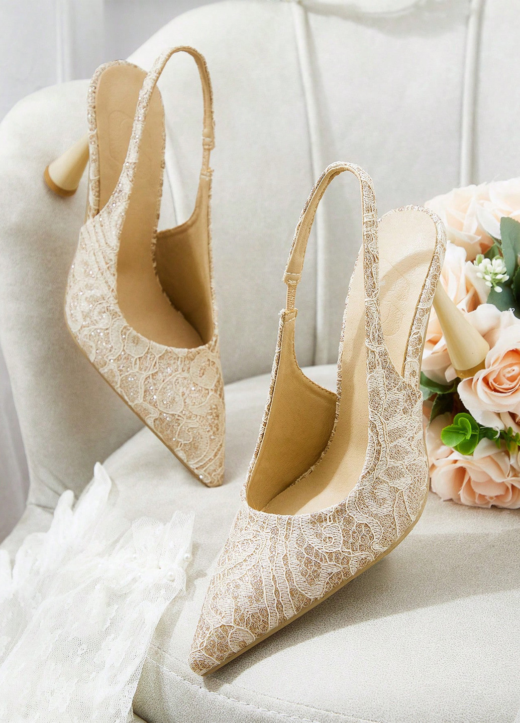 SHEIN Туфлі туфлі-човники кремовий з текстиль, китай — демісезон (366257693)