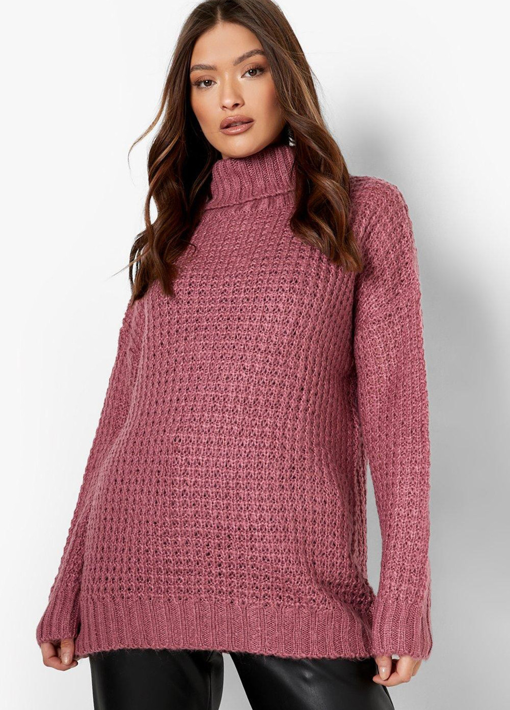Темно-розовый демисезонный свитер Boohoo