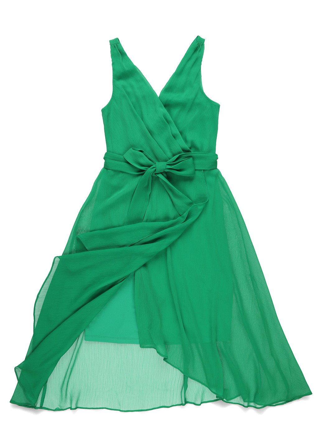 Зелена святковий сукня на запах DKNY однотонна