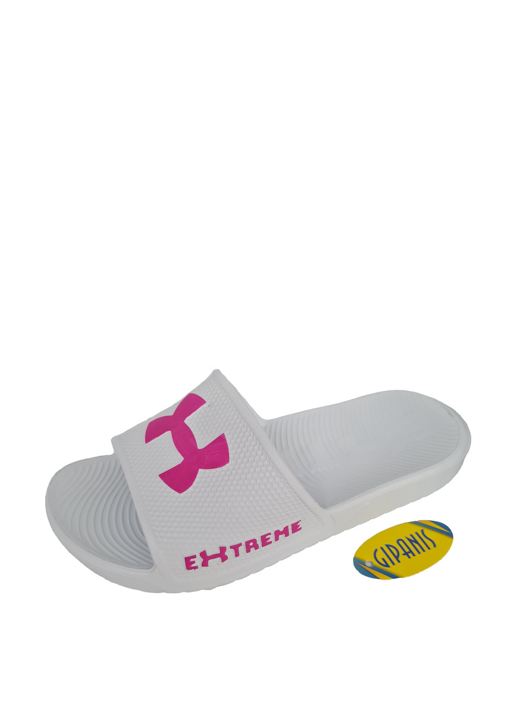 Белые шлепанцы Gipanis с тиснением