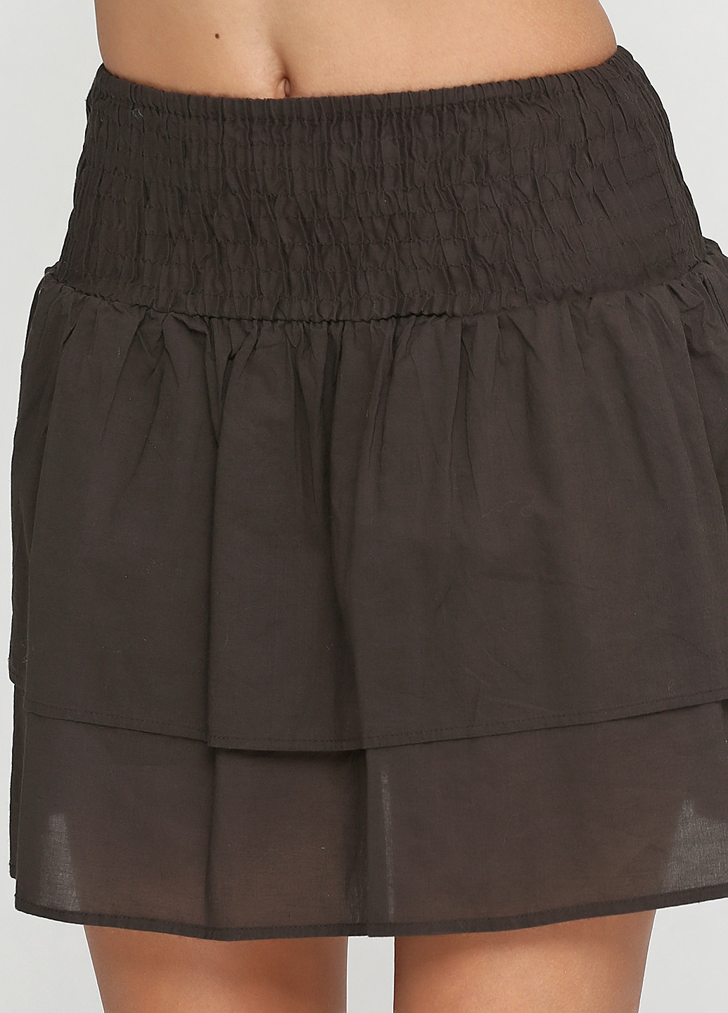 Оливковая (хаки) кэжуал однотонная юбка Moss Copenhagen мини