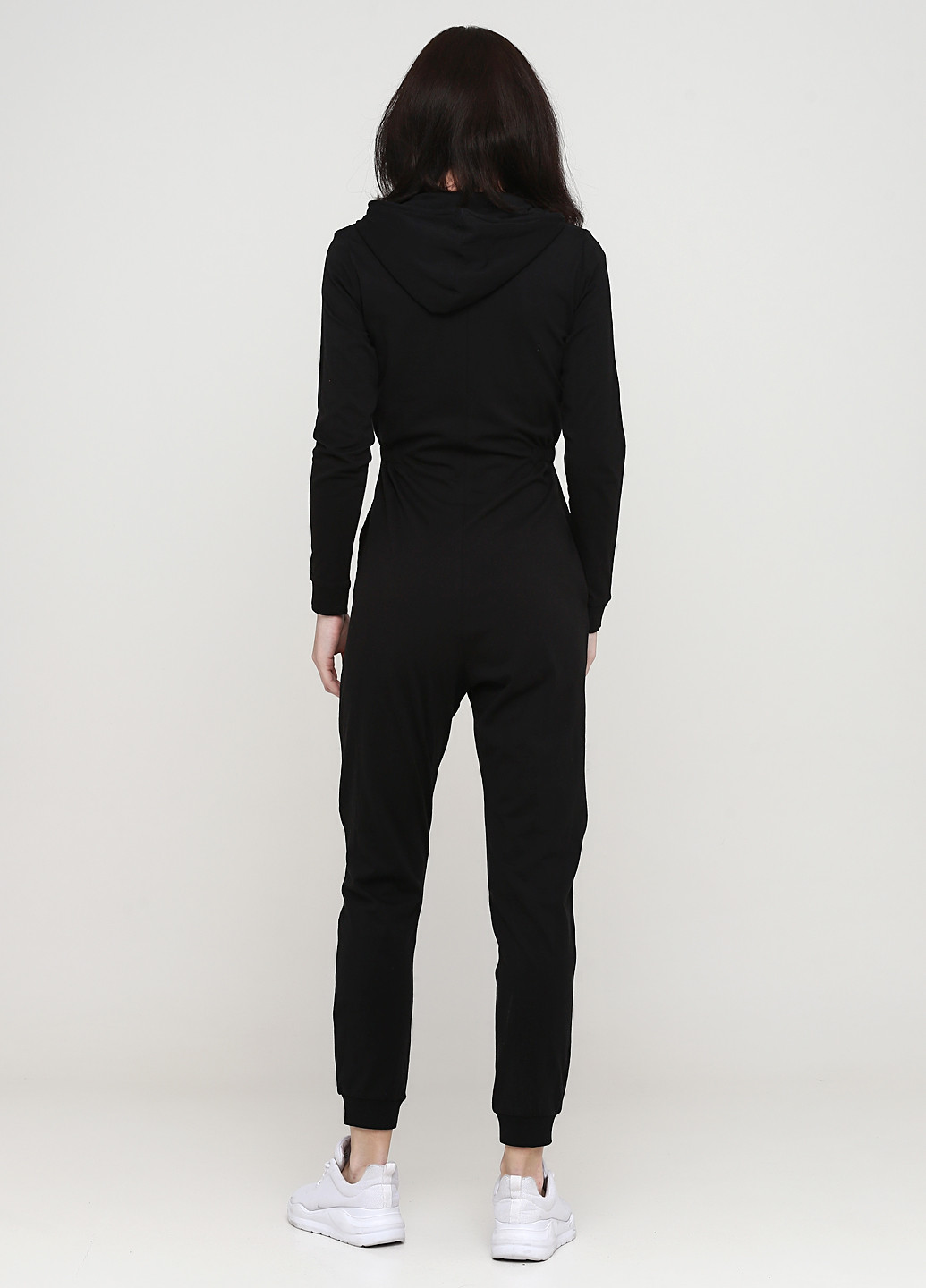 Комбінезон H&M комбінезон-брюки малюнок чорний кежуал трикотаж, бавовна